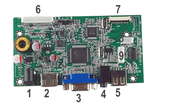 1920x1080 IPS LCD स्क्रीन सहायक उपकरण VGA AV USB EDP स्क्रीन ड्राइवर बोर्ड के साथ