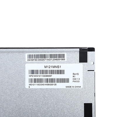M121MNS1 R1 12.1 इंच औद्योगिक एलसीडी पैनल डिस्प्ले RGB 800X600 SVGA 82PPI 450 Cd / M2 LVDS इनपुट