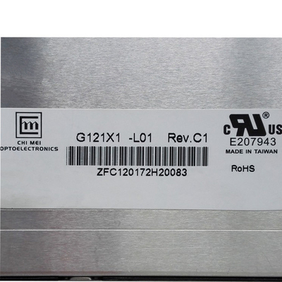 12.1 इंच एलसीडी मॉड्यूल G121X1-L01 1024 * 768 औद्योगिक प्रदर्शन के लिए उपयुक्त