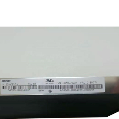 N125HCE-GN1 12.5 इंच एलसीडी स्क्रीन पैनल 1920X1080 FHD 176PPI 300cd / M2 LVDS इनपुट