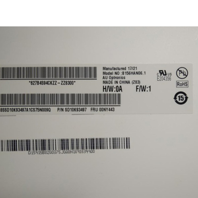लैपटॉप के लिए AUO वर्टिकल स्ट्राइप 15.6 इंच LCD पेन B156HAN06.1 HW1A