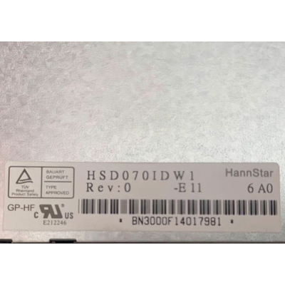 ऑटोमोटिव डिस्प्ले के लिए HSD070IDW1-E11 7.0 इंच एलसीडी स्क्रीन डिस्प्ले पैनल