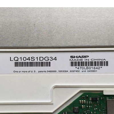 10.4 इंच 800*600 96 पीपीआई LQ104S1DG34 40 पिन एलसीडी डिस्प्ले स्क्रीन