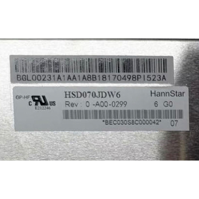 हैनस्टार HSD070JDW6-A00-0299 RGB 800*480 7.0 इंच IPS TFT LCD मॉड्यूल स्क्रीन