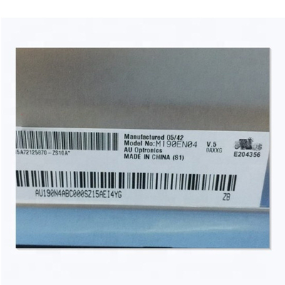 स्टॉक में मूल 19 इंच M190EN04 V5 TFT एलसीडी डिस्प्ले AUO के लिए