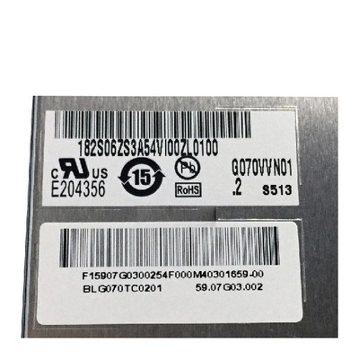 G070VVN01.2 7.0 इंच TFT एलसीडी डिस्प्ले 800*480 133PPI उच्च चमक पैनल