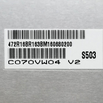 C070VW04 V2 मूल 7.0 इंच 800*480 133PPI डिस्प्ले AUO TFT एलसीडी स्क्रीन के लिए