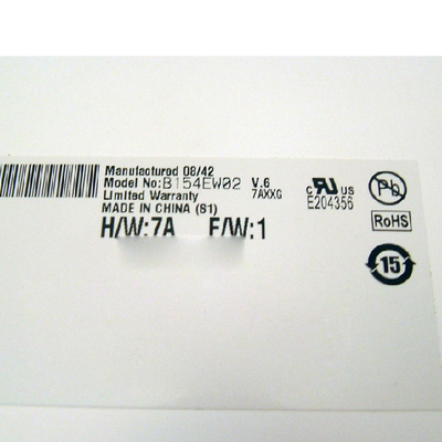आकार 15.4 इंच 60Hz 262K a-Si TFT-LCD B154EW02 V6 एलसीडी पैनल