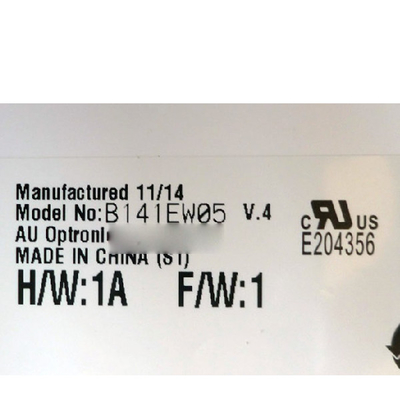 B141EW05 V4 14.1 इंच 1280*800 TFT-LCD स्क्रीन एलसीडी डिस्प्ले