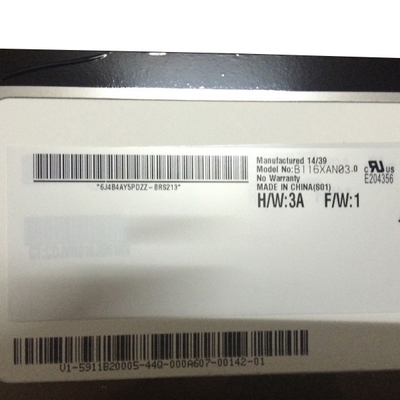 B116XAN03.0 HW3A AUO 262K 50% NTSC TFT-lcd स्क्रीन के लिए
