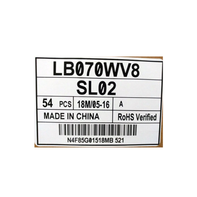 LB070WV8-SL02 मूल 7.0 इंच 800*480 TFT एलसीडी डिस्प्ले स्क्रीन