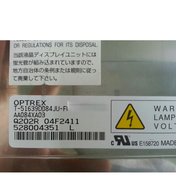 OPTREX के लिए T-51639D084JU-FW-A-AB नया ओरिजिनल 8.4 इंच LCD डिस्प्ले