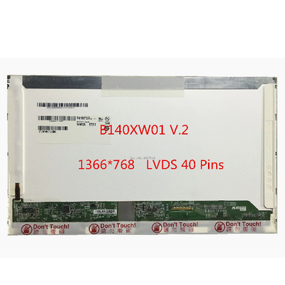 अच्छी कीमत B140XW01 V2 LCD लैपटॉप स्क्रीन पैनल 262K 45% NTSC डिस्प्ले रंग ऑनलाइन